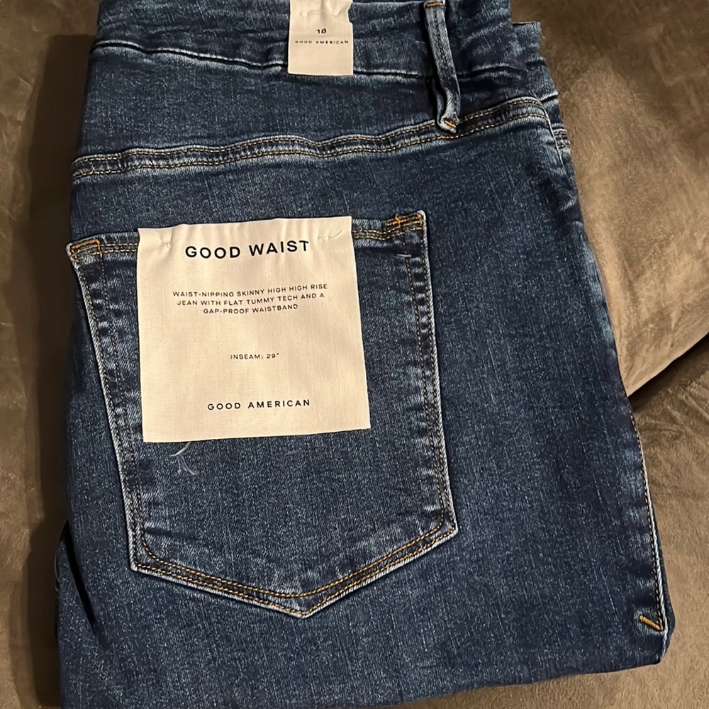 Good American good waist button up fly-NWT